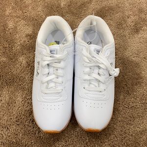 White Fila shoes